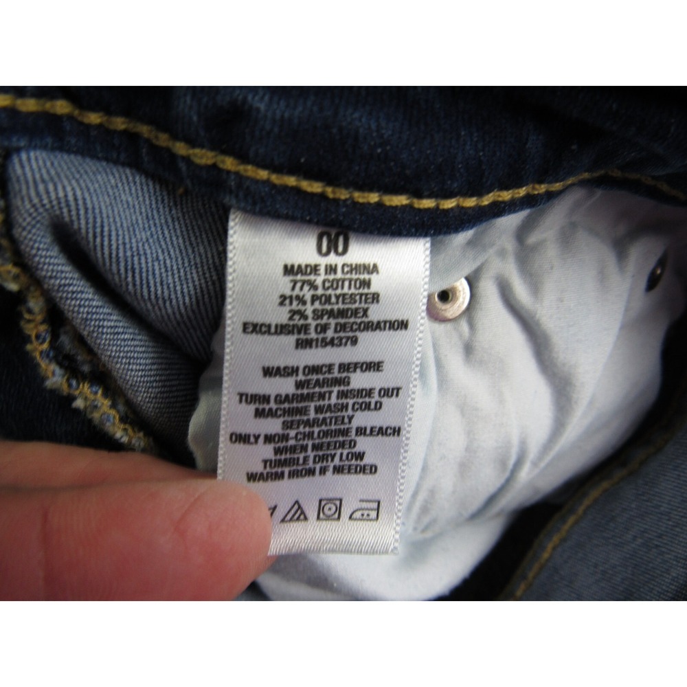 Aeropostale Denim Shorty Distressed Shorts Cuffed Women's/Juniors Size 00 - Picture 4 of 6